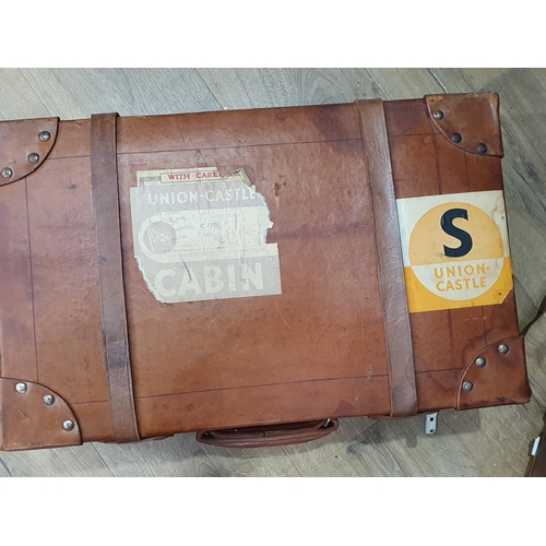 605 - A leather Suitcase and two leather Doctor's Bags (R6)