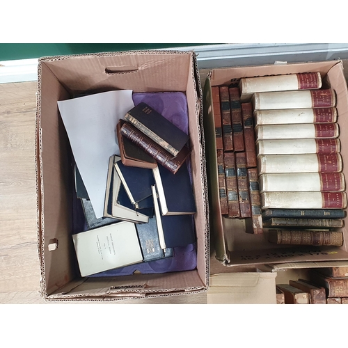 695 - Five Boxes of Books including George Eliot, Study of Provincial Life, Shakespeare,,Izaak Walton, The... 