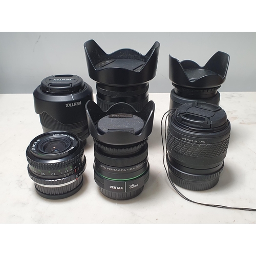 717 - Six Pentax and other Camera Lenses in Rucksack (R10)