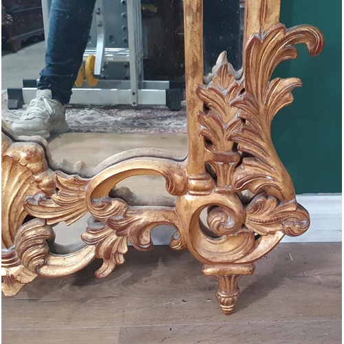 713 - An ornate gilt framed Wall Mirror with acanthus leaf design 4ft 11in H x 2ft 11in W (R11)