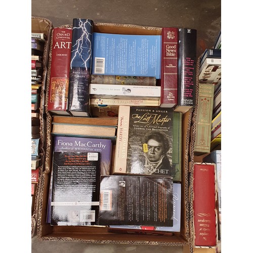 455 - Four boxes of Books, various subjects to include Military, Art, History amongst others