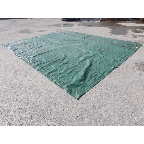 218 - A large green Tarpaulin approximately 15ft 4in x 18.6in A/F