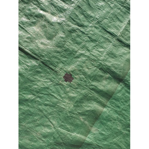 218 - A large green Tarpaulin approximately 15ft 4in x 18.6in A/F