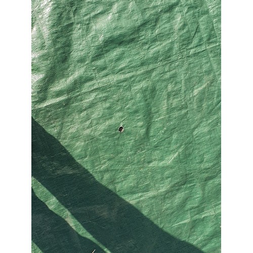 218 - A large green Tarpaulin approximately 15ft 4in x 18.6in A/F