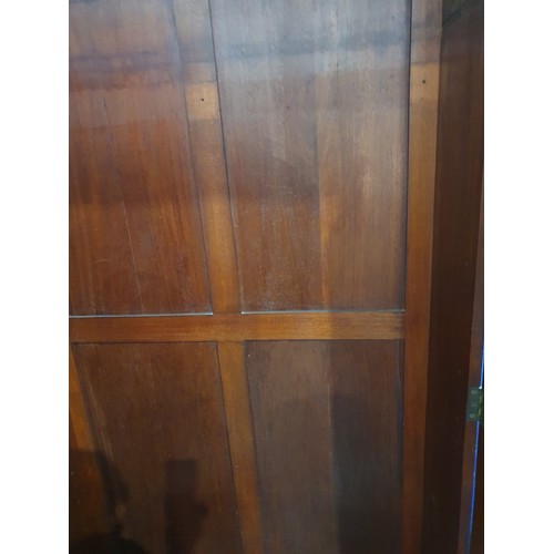 36 - A Victorian mahogany Wardrobe fitted pair of cupboard doors on plinth base 6ft 6in H x 3ft 6in W (R1... 