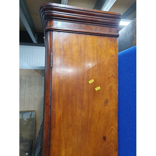 36 - A Victorian mahogany Wardrobe fitted pair of cupboard doors on plinth base 6ft 6in H x 3ft 6in W (R1... 