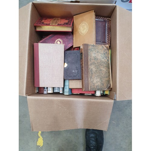 220 - Seven boxes of Books including the works of Shakespeare, The Australians, National Trust Books, Swif... 