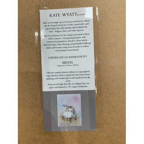 407 - KATE WYATT. Study of a Hare, a Limited Edition Print, signed and numbered 45/295, 17 x 12 in (MEZ)