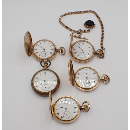 154 - Two Waltham Hunter Pocket Watches, a Waltham open faced Pocket Watch and two Elgin Hunter Pocket Wat... 