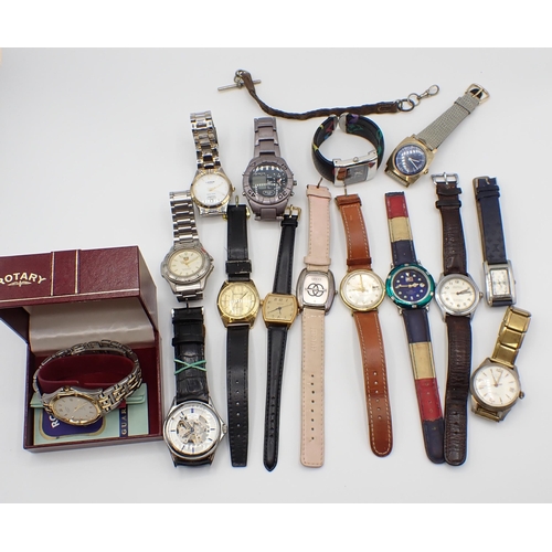 158 - Fifteen gentleman's Wristwatches