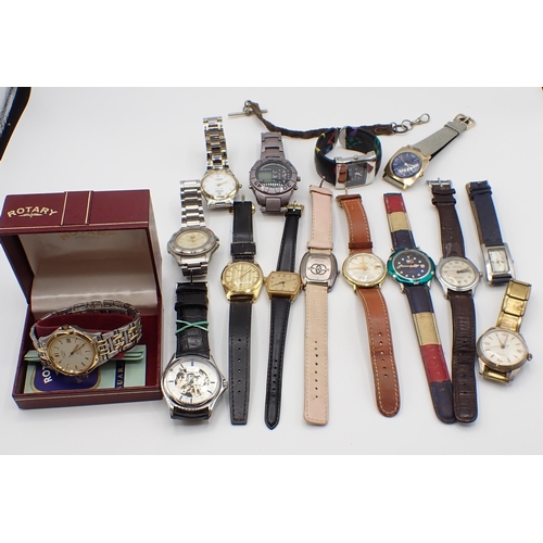 158 - Fifteen gentleman's Wristwatches