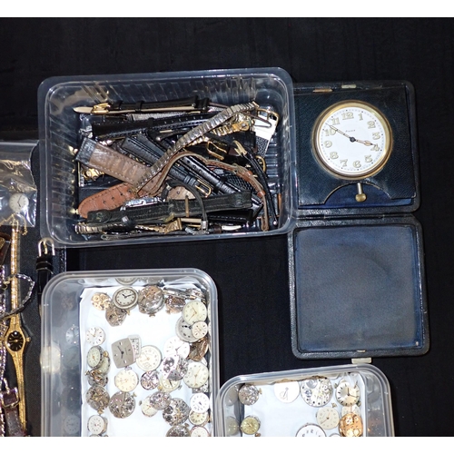 160 - An assortment of Wristwatches, Movements, Straps and associated items