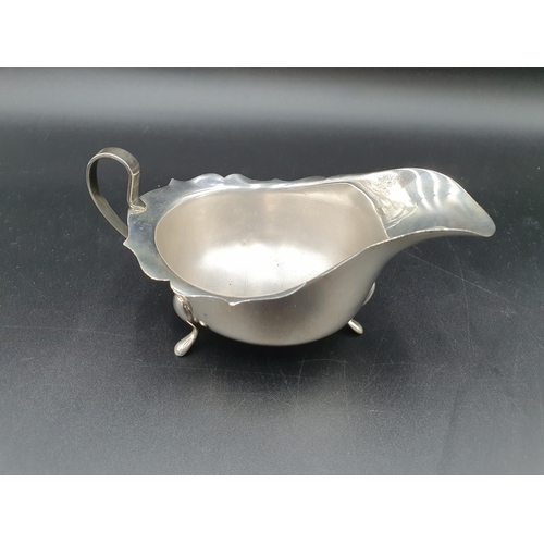 144 - An Elizabeth II silver Sauce Boat with shaped rim, Birmingham 1970