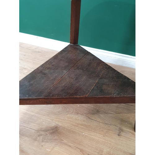 2 - An oak Cricket Table with circular top and lower tier 2ft 7in D x 2ft 6in H (R4)