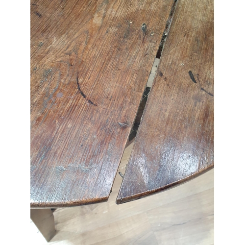 2 - An oak Cricket Table with circular top and lower tier 2ft 7in D x 2ft 6in H (R4)