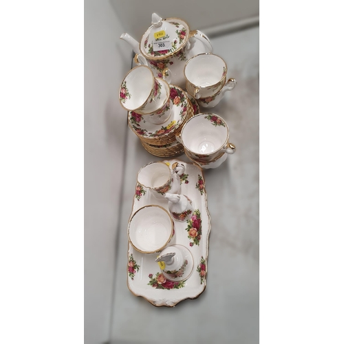 303 - A Royal Albert 'Old Country Roses' Tea Set (R5)