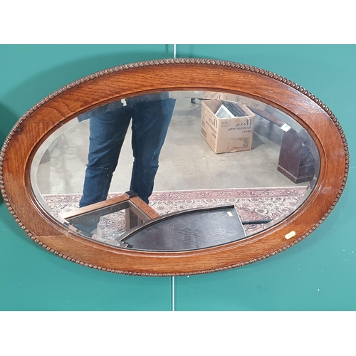 553 - Two glass topped Coffee Tables, a Corner Washstand, an oak cased Aneroid Barometer and an oval Wall ... 