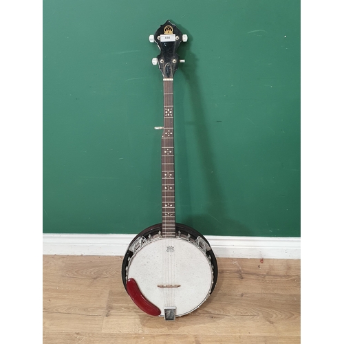 698 - A Hondo five string Banjo