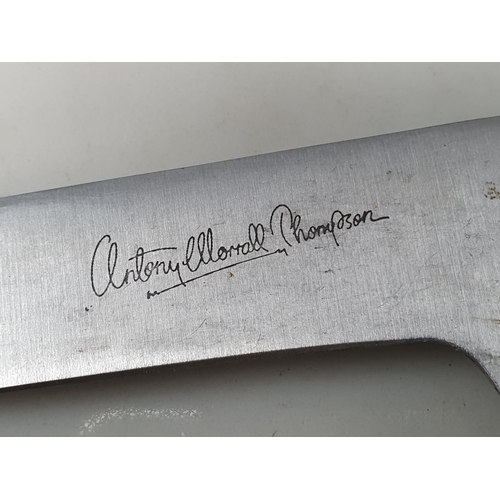 81 - A set of stainless steel knives, Clever and Steel,  marked Anthony Worral Thompson and a three piece... 