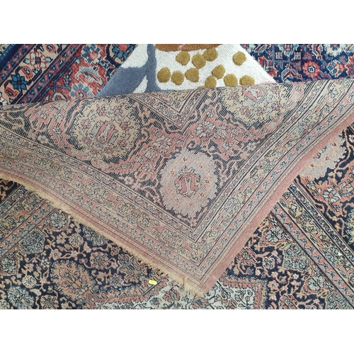 837 - A Tabris Carpet with multiple borders and with central lozenge and all-over floral motifs 11ft x 9ft... 