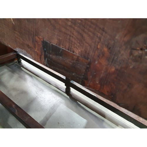 659 - An 18th Century oak Dresser Base, fitted two frieze drawers on baluster turned supports and squared ... 