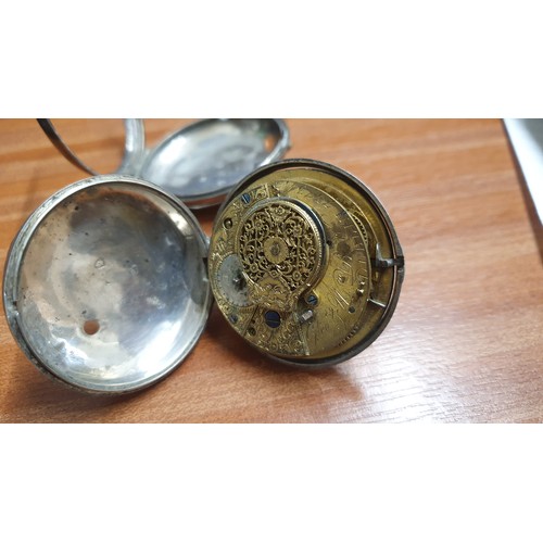 159 - A silver pair cased Pocket Watch, Dublin maker, A/F, military Pocket Watch, Wristwatch and gunmetal ... 