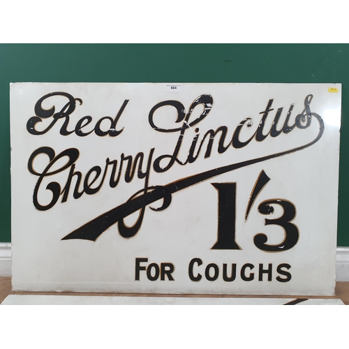 519 - Two Advertising Signs on milk glass, 