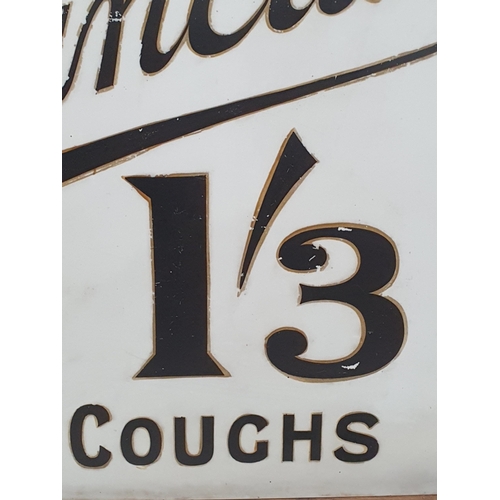 519 - Two Advertising Signs on milk glass, 