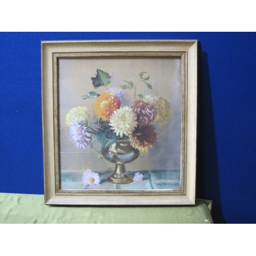 412 - IVOR MACKENZIE. Chrysanthemums, signed, pastel, 24 x 20 in. Exhibited: The Pastel Society