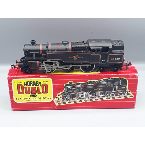 1003 - Hornby Dublo 2218 2-6-4T in mint condition showing no signs of use to the wheels or armature. Box in... 