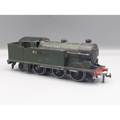 1062 - Three Hornby Dublo N2 Tanks in Southern, GWR and BR liveries, Southern olive has excellent paintwork... 