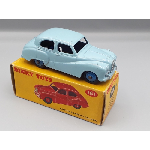 1077 - A boxed Dinky Toys No.161 blue Austin Somerset, Nr M-M, box VG-E