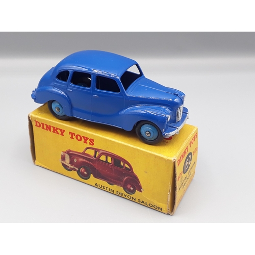 1078 - A boxed Dinky Toys No.40D/152 dark blue Austin Devon Saloon, Nr M-M, box VG-E