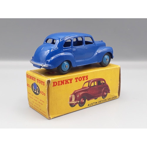 1078 - A boxed Dinky Toys No.40D/152 dark blue Austin Devon Saloon, Nr M-M, box VG-E