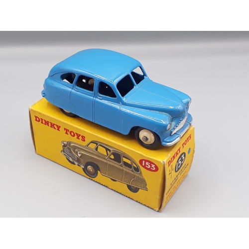 1079 - A boxed Dinky Toys No.153 blue Standard Vanguard, Nr M-M, box superb