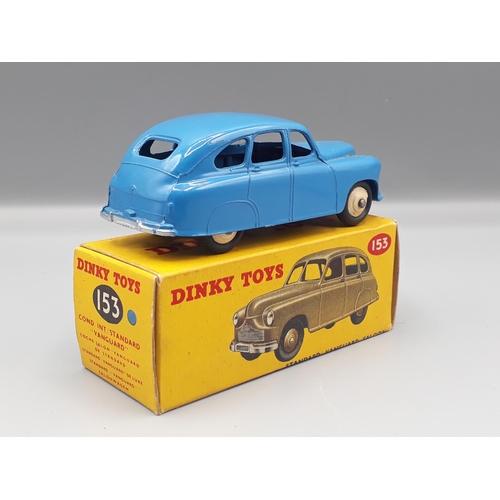 1079 - A boxed Dinky Toys No.153 blue Standard Vanguard, Nr M-M, box superb