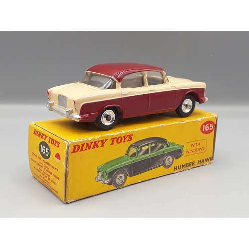 1081 - A boxed Dinky Toys No.165 maroon and cream Humber Hawk, Nr M-M, box VG