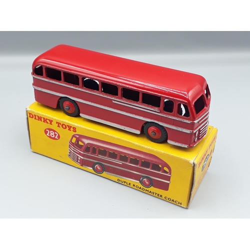 1085 - A boxed Dinky Toys No.282 red Duple Roadmaster Coach, Nr M-M, box VG-E