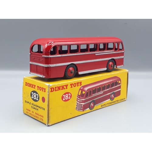 1085 - A boxed Dinky Toys No.282 red Duple Roadmaster Coach, Nr M-M, box VG-E