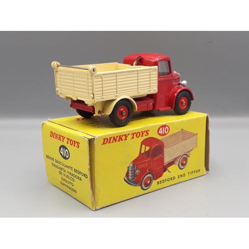 1088 - A boxed Dinky Toys No.410 red and cream Bedford End Tipper, Nr M-M, box E