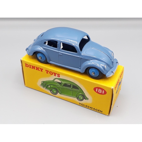 1103 - A boxed Dinky Toys No.181 blue VW, Nr M-M, box superb