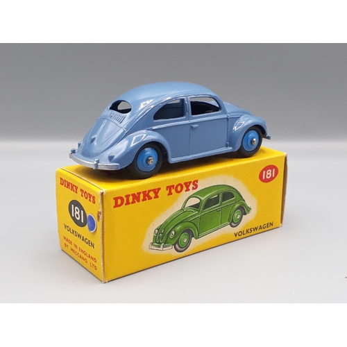 1103 - A boxed Dinky Toys No.181 blue VW, Nr M-M, box superb