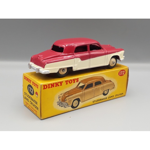 1104 - A boxed Dinky Toys No.172 cream and maroon Studebaker Land Cruiser, Nr M-M, box E