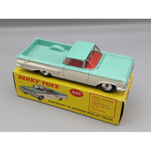 1105 - A boxed Dinky Toys No.449 Chevrolet El Camino Pick-up Truck, Nr M-M, box superb