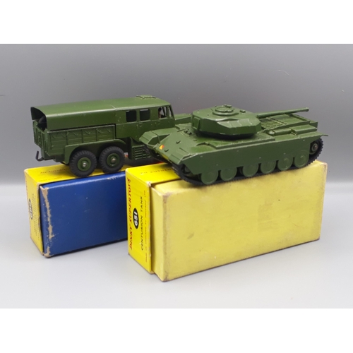 1118 - A boxed Dinky Toys No.651 Centurion Tank and No.689 Medium Artillery Tractor, E, boxes VG-E