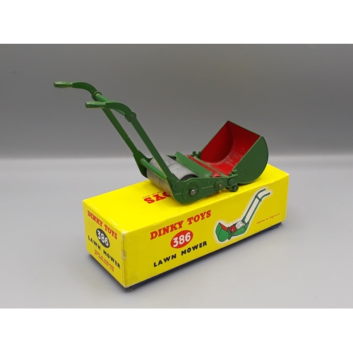 1132 - A boxed Dinky Toys No.386 Lawn Mower, Nr M-M, late box E+