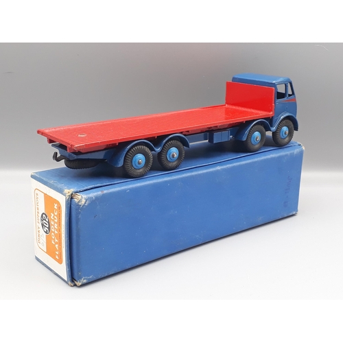 1134 - A boxed Dinky Supertoys blue and red Foden Flat Truck, Nr M-M, box superb