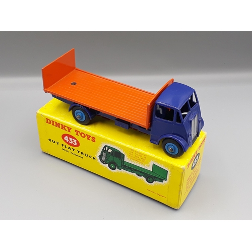 1140 - A boxed Dinky Toys No.433 violet blue and orange Guy Flat Truck, Nr M-M, box E