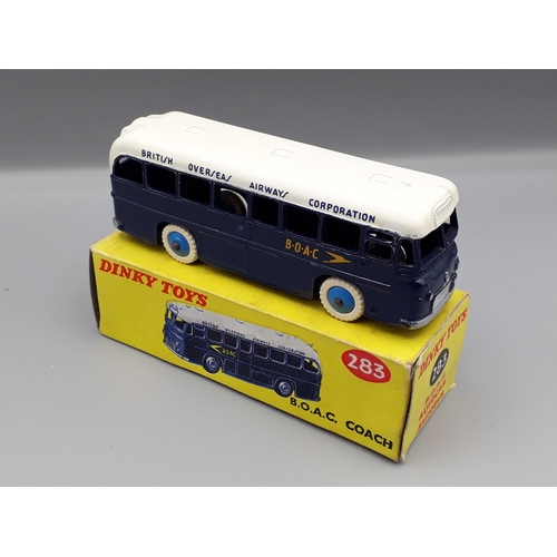 1154 - A boxed Dinky Toys No.283 B.O.A.C. Coach with white tyres, Nr M-M, box E