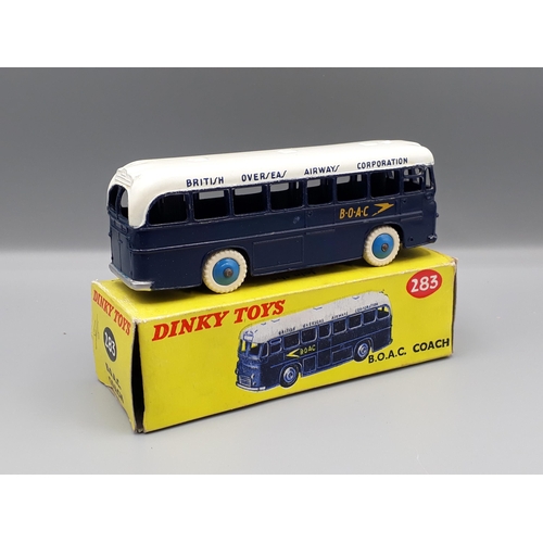 1154 - A boxed Dinky Toys No.283 B.O.A.C. Coach with white tyres, Nr M-M, box E